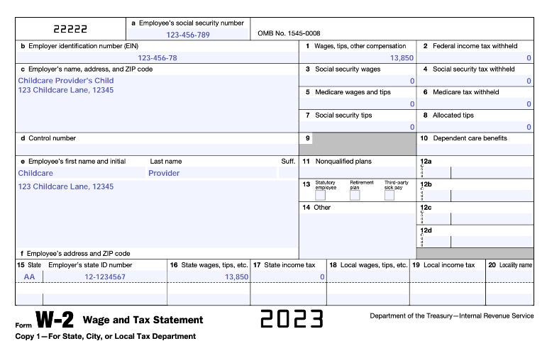 Screen shot of W-2, Picture
